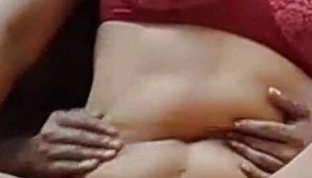 Desi indian girl press boobs and show big tits