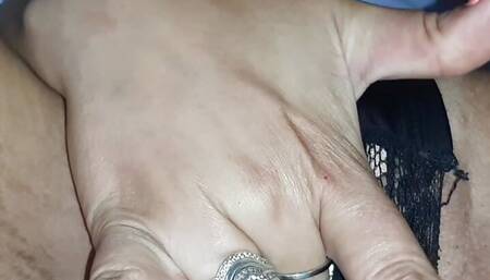 Hot fingerfucking at the dinner table.