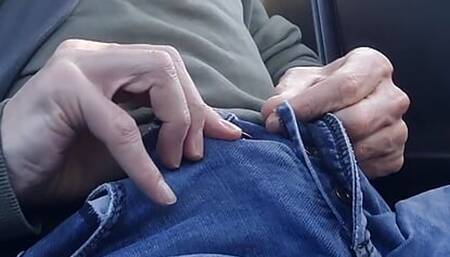 Horny in the car from work....Quick jerking off