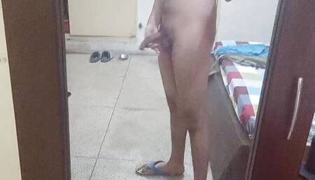 Single boy is discharging
