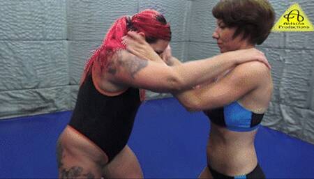 Zsuzsa vs KatMax female competitive wrestling