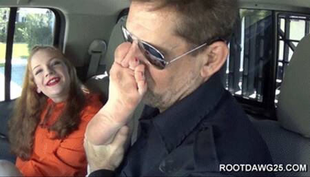 Stinky Feet Backseat Prisoner with Amy SD MP4
