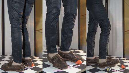 Tiny cock at the mercy of Tanja's merciless shoes - Cam 1