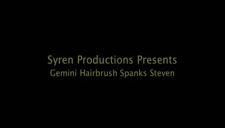 Gemini Hairbrush Spanks Steven