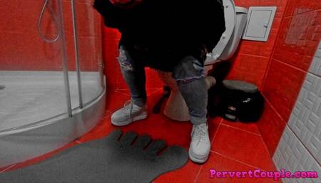 She washes my cock then puts it deep in her throat and her other holes