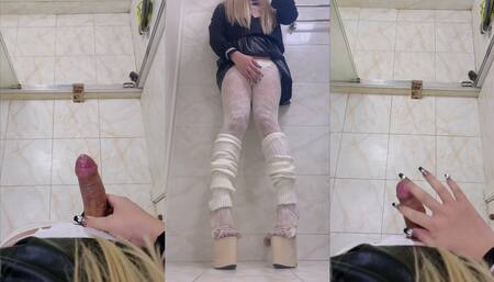 Crossdresser Punk Meow Masturbating in JK uniform & White Fishnets