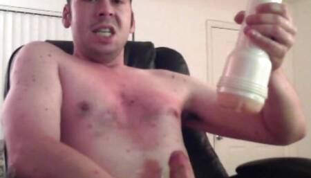 Completely Naked, Playing with My Fleshlight