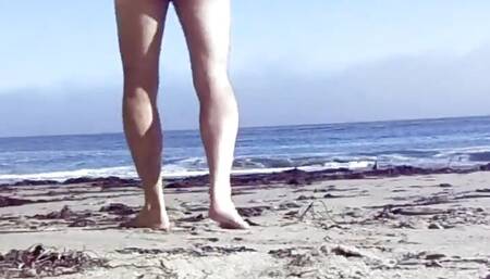 Taking a walk in nude beaches in California