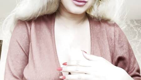 Pregnant sexy big boobs girl teasing alone naked he catch her