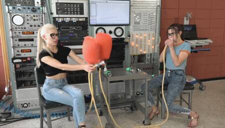 Anna and Lana Blow Up Their First Chinese Hot Water Bottles (MP4 - 720p)