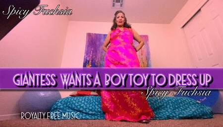 Giantess Wants a Boy Toy to Dress Up