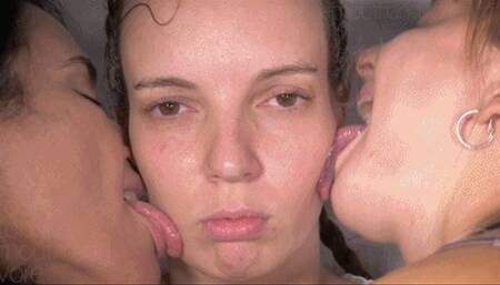 A Very Wet & Sloppy Double Face Lick (FF Face Licking)