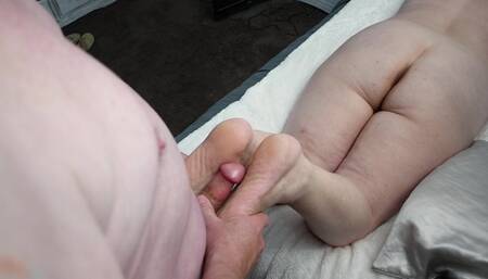 Foot Job With Handjob Finish