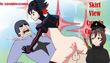 Ryuko Matoi riding on the cock until she cums