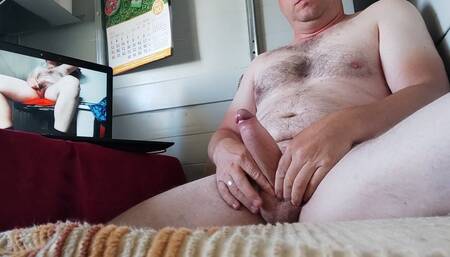 Cumming in drinking bottle