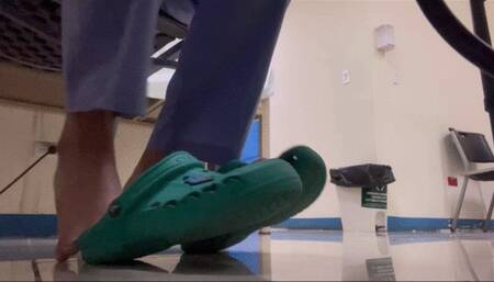 Wild Shoeplay Barefoot by Ara at Hospital PART 1