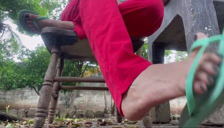 Ara Destroying Flip Flops ( Last Video by Ara )