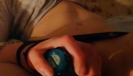 me and my blue dildo fun
