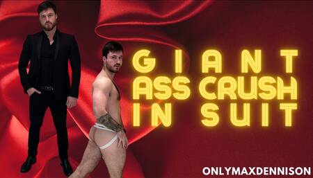 Macrophilia - giant ass crush in suit