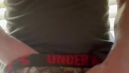 Wrangler and camo brief strip tease