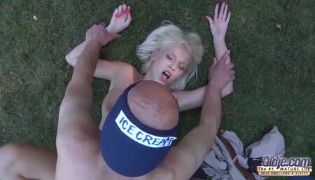 Cool nymph at blonde scene