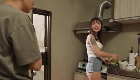Exotic girl visits her boyfriend and makes love to him