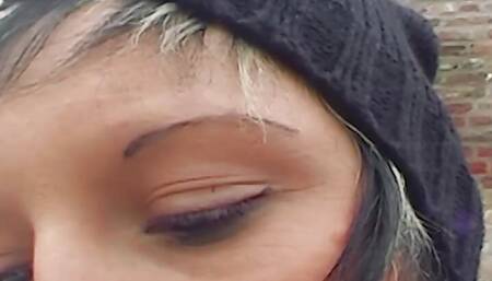 A wild German lady loves masturbating after a walk