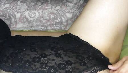 I undress my wife and give her a fingering that makes her wet like a bitch