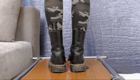 Teenage girl in military pants and Doc Martens shoes tramples my face - extended version (part 5 of 5), flo063x 1080p