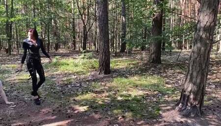 Whipping my slave in the forest - [720p]