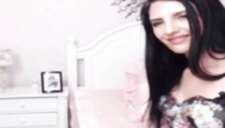 Horny Shemale Jerking her Big Cock