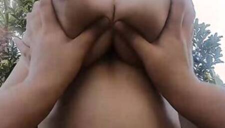 Luna Amor liking the lapdance with her gigantic jugs squeezes