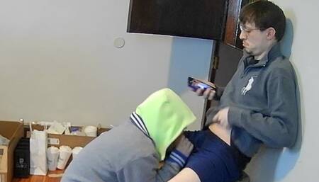 Lucky Fun can't even Pull Out Phone to Record before Cumming All over Heather Kane!