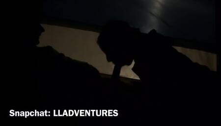 Risky Public Blowjob in Tent