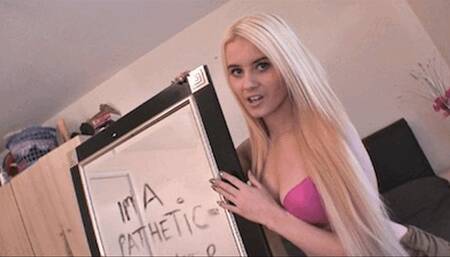 IM A PATHETIC WANKER SAY IT - Princess Brook - Full Res HD MP4