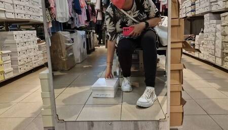 In the shoe store dirty feet and sweaty sneakers to try 4K