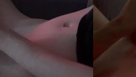 my twinky stepbrother jerks off and cums while moaning my name