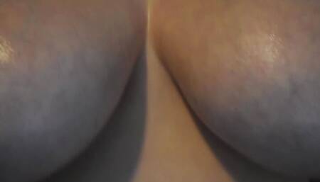 Oling Up My Big Fat DDD Tits and Playing with Them!