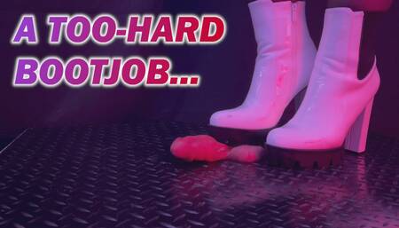 A Too-Hard Bootjob in White Ankle Tank Boots with TamyStarly