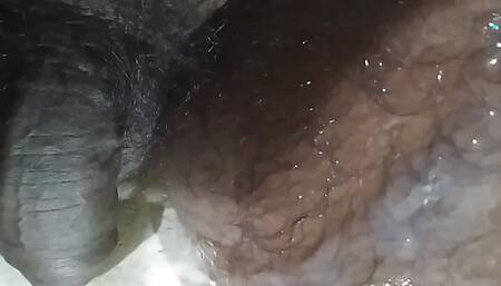 Asian huge thick load on hairy legs liquify quick transmission lick them