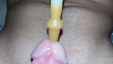 Cumming in syringe while brother away