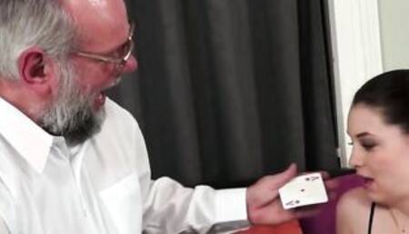 GrandpasFuckTeens - 19 Year Old Angelina Brill Riding An Mature Man's Penis