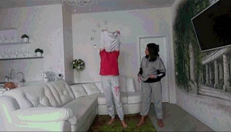 We take our sweatshirts off2c