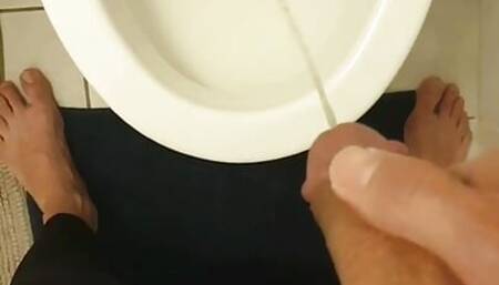 Big cock piss in toilet and more