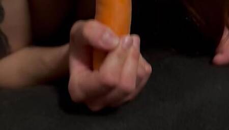 Food porn teen blows carrot