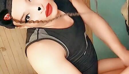timmy shows off thick legs and sexy booty