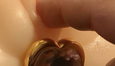 Finger fuck cute pink pussy with Anal Plug