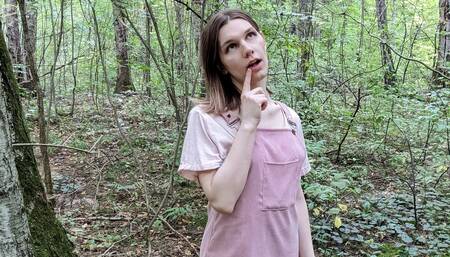 cute tgirl gets her ass and mouth fucked in the public park
