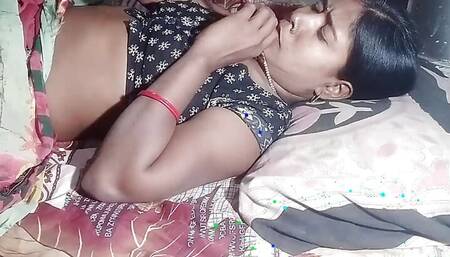 Indian desi bhabhi fucking her husband big cock and saying do slowly slowly