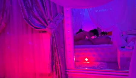 MY WIFE GIVES ME A BLOWJOB IN THE HOTEL ROOM